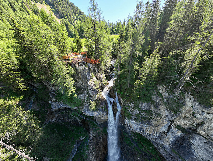 Der Johanneswasserfall in der Nähe der Gnadenalm